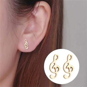 img 3 attached to Coadipress Musical Earrings Серьги-асимметрии