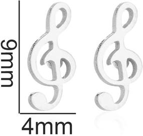 img 2 attached to Coadipress Musical Earrings Серьги-асимметрии