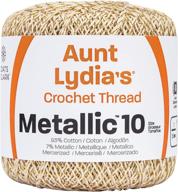 🧶 natural/gold coats metallic crochet thread logo