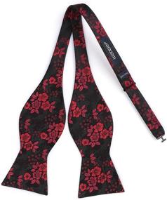 img 2 attached to Stylish Men's Floral Jacquard Woven Accessories: HISDERN SetSense Ties, Cummerbunds & Pocket Squares