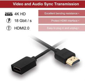 img 3 attached to Enhance Connectivity with VCE 2-Pack HDMI Male to Female Swivel Adapter: Extension Converter for Google Chrome Cast & Roku Streaming Stick, Gold Plated