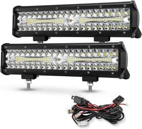 img 4 attached to 💡 BUNKER INDUST 12 Inch LED Light Pods: Powerful Triple Row Spot Flood Beam Lights for ATVs, UTVs, Trucks, and More!