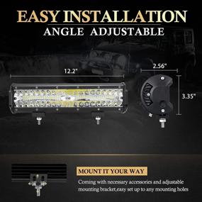 img 1 attached to 💡 BUNKER INDUST 12 Inch LED Light Pods: Powerful Triple Row Spot Flood Beam Lights for ATVs, UTVs, Trucks, and More!