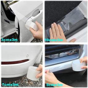 img 2 attached to 🚗 Transparent Car Door Edge Guard - YSWY Car Door Protector Films for Anti-Collision, Clear Door Sill & Rear Bumper Protection - Universal Fit, 3cmx3m, Suitable for Most Cars