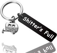 shitters keychain camping trailer vacation logo
