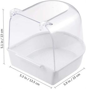 img 2 attached to 🐦 UEETEK Multi Cage Bird Bath for Small Birds - Covered Bath for Canary, Budgies, Parrot (Random Color)