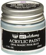 prima marketing 963668 finnabair art alchemy acrylic paint in opal magic pink/blue - vibrant 1.7 fl. oz shades for creative projects logo