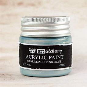 img 1 attached to Prima Marketing 963668 Finnabair Art Alchemy Acrylic Paint in Opal Magic Pink/Blue - Vibrant 1.7 fl. oz Shades for Creative Projects