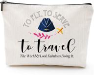 flight attendant women travel makeup logo