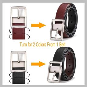 img 3 attached to Bulliant Belt Leather Reversible Single Buckle Men's Accessories for Belts