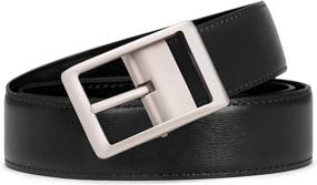 img 1 attached to Bulliant Belt Leather Reversible Single Buckle Men's Accessories for Belts