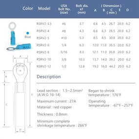 img 3 attached to HKS Ring Terminals Blue 16 14