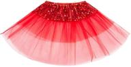 👗 fuxinzhu girls' 3 layer tulle tutu skirt with hairbow and hairties - perfect for ballet dress-up logo