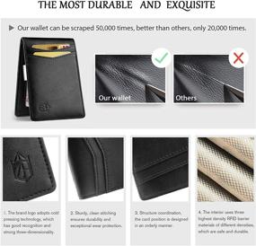 img 2 attached to Efficient Blocking Bifold Wallet: 👝 Minimalist Men's Accessories for Pocket Organization