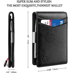 img 3 attached to Efficient Blocking Bifold Wallet: 👝 Minimalist Men's Accessories for Pocket Organization