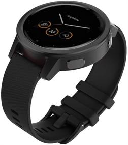 img 3 attached to 🕶️ ISABAKE 18mm Black Silicone Band: Compatible with Garmin Vivomove 3s/Vivoactive 4s