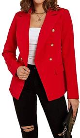 img 3 attached to 👩 Cicy Bell Women's Long Sleeve Casual Work Office Blazer Jacket Suit with Button Open Front
