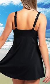 img 2 attached to KEEPRONE Slimming Tankini Crisscross Swimsuits Women's Clothing