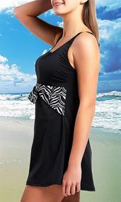 img 3 attached to KEEPRONE Slimming Tankini Crisscross Swimsuits Women's Clothing