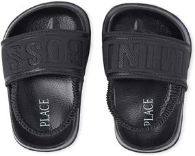 img 1 attached to 👣 Детское унисекс-обувь Тапочки The Children's Place Boss Sandals: Стильная и удобная обувь для детей