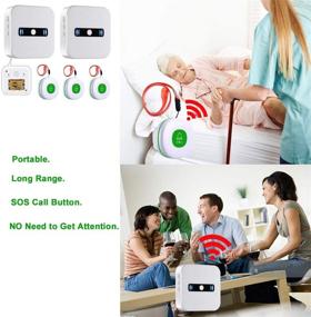 img 3 attached to 📞 Daytech Portable Wireless Call Button System for Elderly Caregiving and Emergency Alerts with 2 Receivers + 3 Necklace Buttons