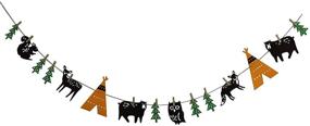 img 2 attached to Musykrafties Fabric Woodland Camping Garland Banner for 🏕️ Birthday, Wedding, Baby Shower Party Decorations - Set of 2