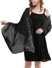 img 4 attached to Shawls Wraps Evening Dresses Black Women's Accessories for Scarves & Wraps