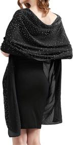 img 1 attached to Shawls Wraps Evening Dresses Black Women's Accessories for Scarves & Wraps