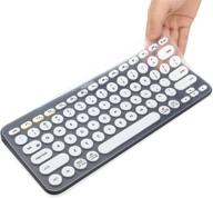 прозрачная накладка для клавиатуры logitech bluetooth multi-device keyboard k380 (модель: k380) из силикона ультратонкая защитная пленка (для logitech k380) логотип