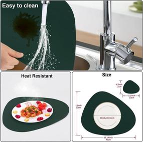 img 2 attached to 🌊 Waterproof Resistant Anti-Skid Irregular Placemats