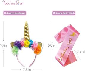 img 1 attached to 🦄 Magical Unicorn Headband T-Shirt Tutu: Perfect Dress Up & Pretend Play for Birthdays