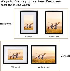 img 1 attached to 🖼️ KINLINK A4 Picture Frames Black: Real Glass Photo Frames for A5 or A4 Pictures, Table Top and Wall Mounting, 4 Pack