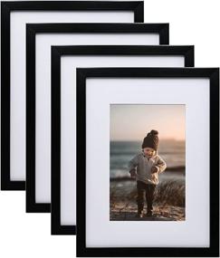 img 4 attached to 🖼️ KINLINK A4 Picture Frames Black: Real Glass Photo Frames for A5 or A4 Pictures, Table Top and Wall Mounting, 4 Pack