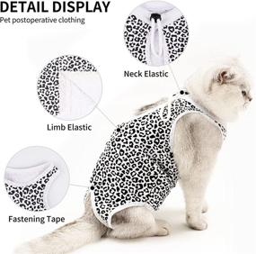 img 3 attached to 🐱 TORJOY Cat Recovery Suit for Abdominal Wounds or Skin Conditions, Post-Surgical Wear to Prevent Wound Licking, Breathable E-Collar Alternative for Cats and Dogs