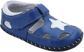 img 3 attached to Genuine Leather Sandals for Boys Aged 18-22 Months by Kuner: Stylish and Comfortable Footwear