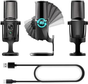 img 3 attached to 🎙️ USB Recording Microphone for PC Laptop Mac - Podcast Condenser Cardioid Mic with Mute Button, Volume Adjustment & LED Indicator - Ideal for Vocals, YouTube, Streaming, Broadcast, Skype, Gaming (Model JV902)