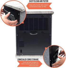 img 1 attached to 🔥 Heat Storm HS-1500-ILODG Gray Cabinet Heater, Compact Size: 15"H x 13.5"W x 11"D