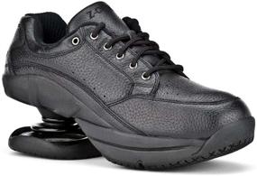 img 4 attached to 👟 Experience Ultimate Relief with Z-CoiL Women's Legend Slip Resistant Black Leather Tennis Shoe - Your Perfect Pain Relief Footwear!