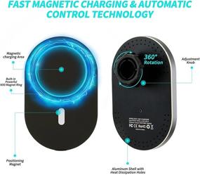 img 2 attached to 📲 Magnetic Wireless Car Charger: Fast 15W Charging Mount for iPhone 13/12 Series, with QC 3.0 Adapter - Windshield, Dashboard, Air Vent Holder