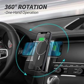 img 1 attached to 📲 Magnetic Wireless Car Charger: Fast 15W Charging Mount for iPhone 13/12 Series, with QC 3.0 Adapter - Windshield, Dashboard, Air Vent Holder