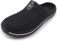 👣 amoji breathable men's slippers sandals: outdoor shoes in mules & clogs logo