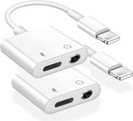 🎧 apple mfi certified 2-pack адаптер для наушников iphone и разветвитель - assrid 2 в 1 lightning to 3.5mm аудио адаптер и зарядное устройство для iphone 12/11/se 2020/xs/xr/x/8 7/ipad/ipod - поддержка управления звонками и музыкой. логотип