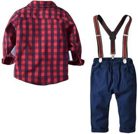 img 3 attached to Yilaku 4 Piece Boys' 👔 Clothing Set with Gentleman Outfit and Suspender