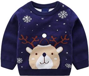 img 4 attached to AOWKULAE Little Cartoon Pullover Sweater: 🧒 The Perfect Boys' Clothing for Style and Comfort