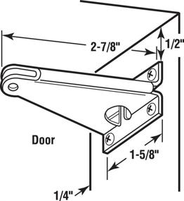 img 1 attached to 🚪 SEO-Optimized Prime-Line K 5031 Door Closer Jamb Bracket: Side Mount Steel Product