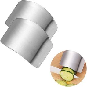 img 4 attached to 🔪 ZOCONE Finger Guard Set - Stainless Steel Kitchen Tool for Safe Slicing & Dicing - Protect Your Fingers from Cuts When Chopping (PH0088)