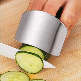 img 3 attached to 🔪 ZOCONE Finger Guard Set - Stainless Steel Kitchen Tool for Safe Slicing & Dicing - Protect Your Fingers from Cuts When Chopping (PH0088)