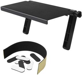 img 4 attached to 📺 Wall-Mounted TV Cable Box Shelf: 13 Inch AHIER TV Top Shelf for Cable Boxes, Media Boxes, Game Consoles – Black | Also Mounts on Desktop Computer Monitor