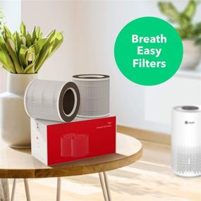 img 1 attached to 🌬️ Vremi 2 Pack H13 Air Purifier Replacement Filter -Superior True HEPA and Activated Carbon Filters - Compatible with Compact Portable Air Purifiers - Long-lasting 180 Days or 6 Months Equivalent to 4320 Hours