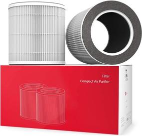 img 4 attached to 🌬️ Vremi 2 Pack H13 Air Purifier Replacement Filter -Superior True HEPA and Activated Carbon Filters - Compatible with Compact Portable Air Purifiers - Long-lasting 180 Days or 6 Months Equivalent to 4320 Hours